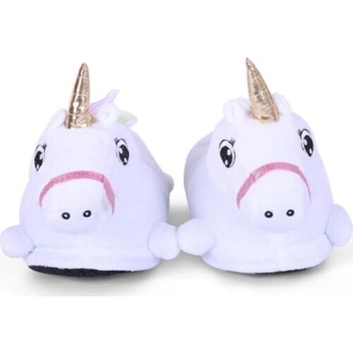 New Unisex Animal Cartoon Unicorn Slippers for Girls Toddler Children Winter Funny Cosplay Wear Shoes Baby Costume