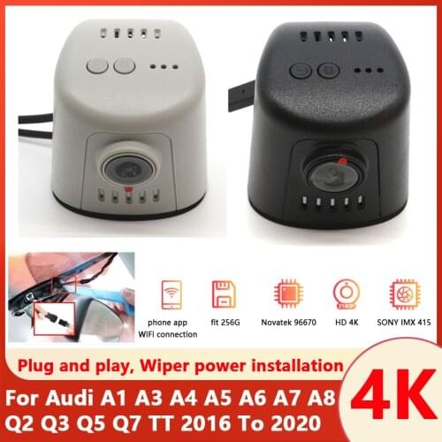 Hidden 2160P Plug and play Car DVR Wifi Video Recorder Camera dash cam For Audi A1 A3 A4 A5 A6 A7 A8 Q2 Q3 Q5 Q7 TT 2016 To 2020