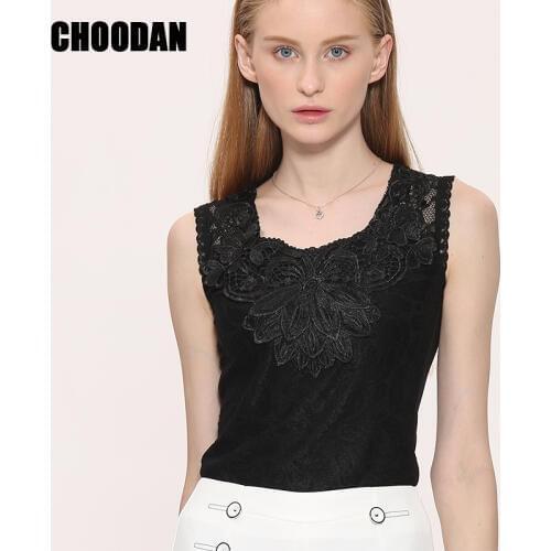 3D Lace Shirts Women Summer Tank Tops 2020 NEW S-5XL Korean Sleeveless Modal Patchwork Lace Blouse Shirt Female Fitness Clothing