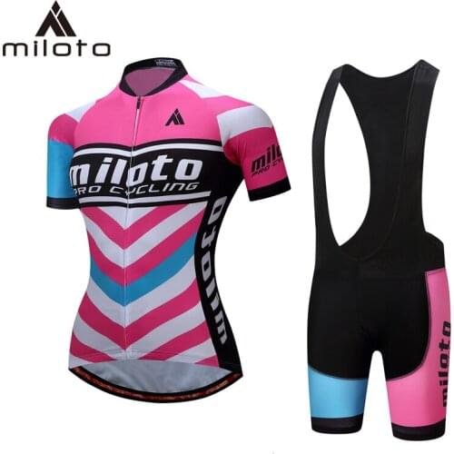 Miloto Pro Women Cycling Set MTB Bike Clothing Women Racing Bicycle Clothes Breathable Ropa Ciclismo female Cycling Wear