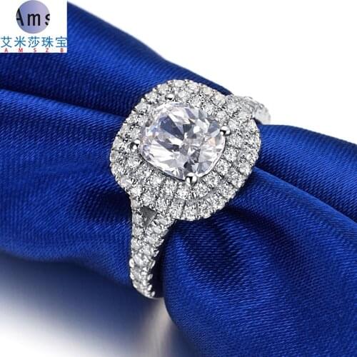 2ct high quality SONA simulated stone wedding ring, engagement ring for women, sterling silver ring