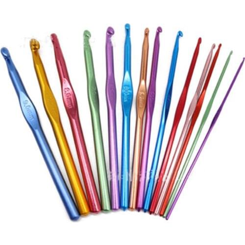 2PCS Aluminum Oxide Knitting Needles Crochet Hooks Weave Crochet Needles Set Sweater Knitting Yarn Knit Hook Tools 2/2.5/3/3.5mm