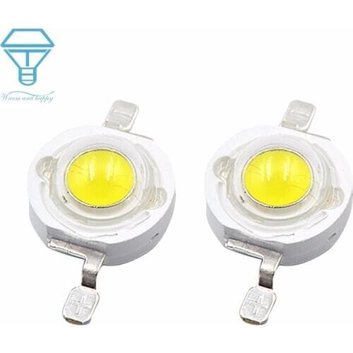 200pcs 500pcs lot 1W 3W Watt White 1W 30mil Full Power flashlight DIY LED Lamp bead LED Light bulb LED Chip Carlight Downlight