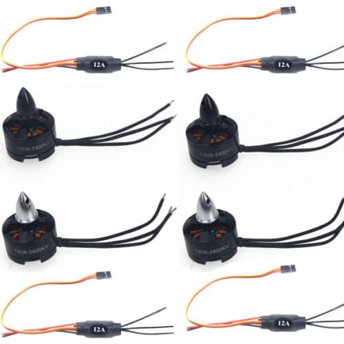 4x MT1806 2400KV CW CCW Mini Motor +Simonk 12A 2-3s ESC,QAV250 FPV KK 260 QAV