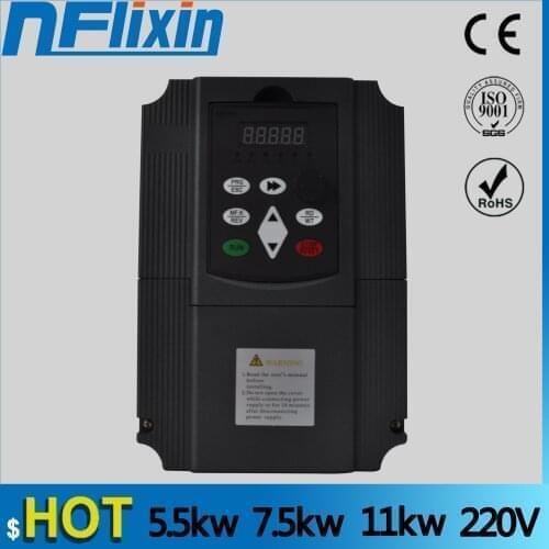 5.5kw/7.5kw/11kw/ 220v single phase input 380v 3 phase output AC Frequency Inverter ac drives /frequency converter 190v/to380v