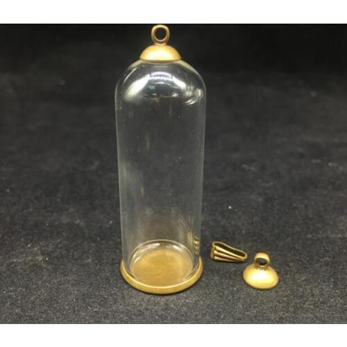 5pcs/lot 50x18mm Handmade Glass Necklace Transparent wish crystal glass globes long tube jewelry Gift for love