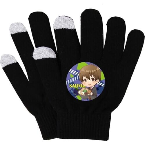 Anime Hakata Tonkotsu Ramens Gloves Unisex Finger Cotton Warm Gloves Non-slip Touch Screen Gloves finger gloves