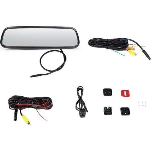 7.36 Inch HD Universal LCD Car Rearview Mirror Rearview Mirror Monitoring Parking System 1080P with 225 Chip Camera