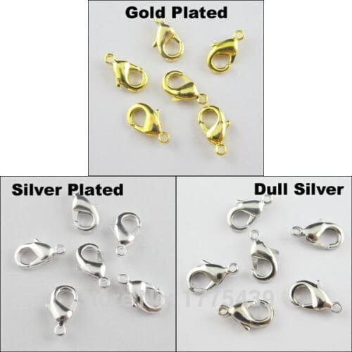 Free Shipping(35Pcs=1Lot !) Jewelry Finding Copper Lobster Parrot Clasp Connector 6x10MM Gold Dull Silver Plated