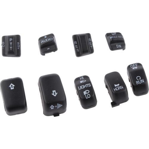 Black Switch Housing Buttons Cap Cover For Touring Electra Glide