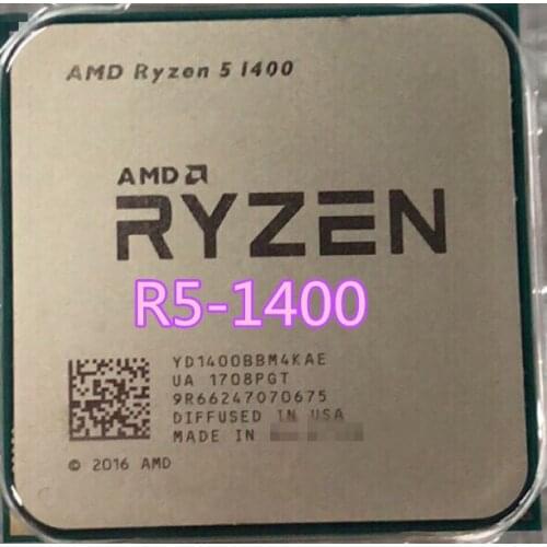 AMD Ryzen 5 1400 R5 1400 3.2 GHz Quad-Core CPU Processor YD1400BBM4KAE Socket AM4 R5-1400