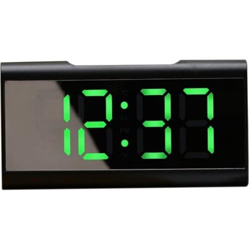 Digital Alarm Clock,Alarm Clock Large Display Mirror Memory Function Led Screen Digital Electronic Alarm Clocks