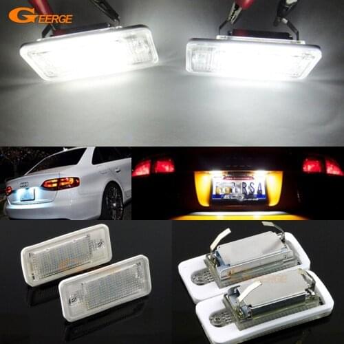 For Audi A3 S3 8P 2004-2009 Excellent Ultra bright Smd Led License plate lamp light lamp No OBC error car Accessories