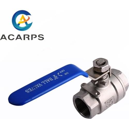 1/2" 3/4" 1" 1-1/4" 1-1/2" 2" 304 Stainless Steel Two-Piece Ball Valve Two-Piece Internal Thread Water Switch Valve