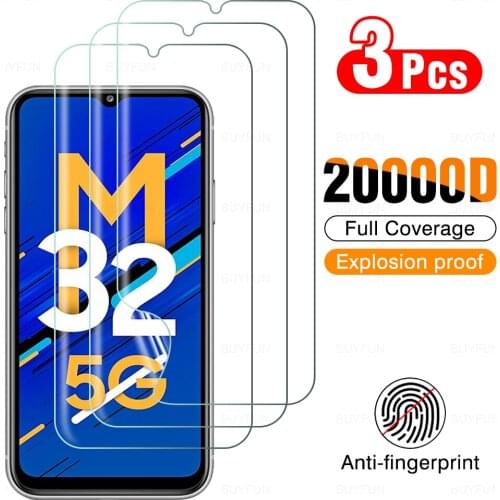 3PCS Hydrogel Film Protective For Samsung M32 5G Full Cover Transparent Screen Protection Not Glass For Galaxy M32 4G M 32 Film