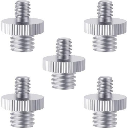 GTBL 5 Pieces 1/4 inch Male to 3/8 inch Male Metal Threaded Screw Adapter Tripod Screw Converter for DSLR Camera,Tripod,Monopod