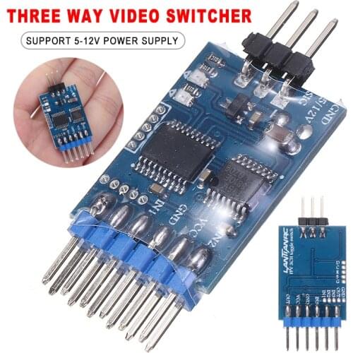 MAYITR 1pc High Quality FPV Camera 3 Channel Video Switcher PWM Electronic Switch Module Board For Vehicles & Remote Control Toy
