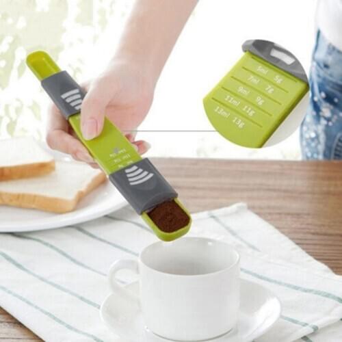 Measure Cup Double End Eight Stalls Adjustable Scale Measuring Spoons Metering Spoon Baking Tool Kitchen Accessories