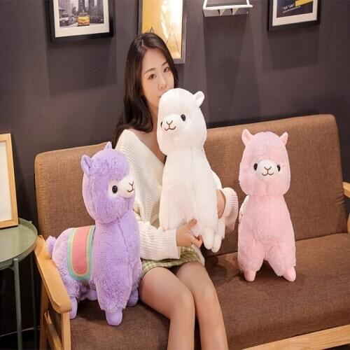 Nice 35CM/50CM Cute Saddle Alpaca Plush Toys Soft Plush Alpacasso Alpaca Dolls Stuffed Animal Toy Children Birrthday Gift