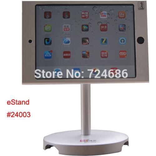 For mini iPad desktop stand safe table holder mount on countertop with anti-theft enclosure securiy lock display for shop eStand