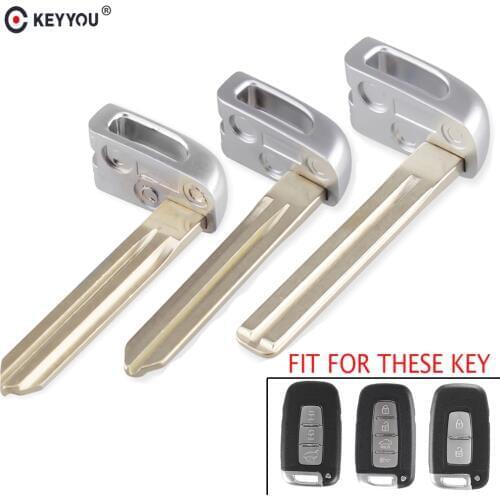 KEYYOU New Uncut Car Smart Emergency Key Blade For Hyundai Elantra IX35 Sonata 8 for Kia K2 K5 Sportage Forte