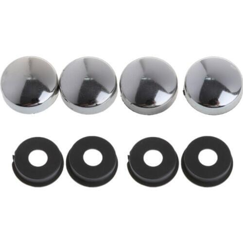 2021 New Useful 8 Pcs ABS Chrome License Plate Frame Screw Nut Caps+Bolt Cover Set For Car Truck