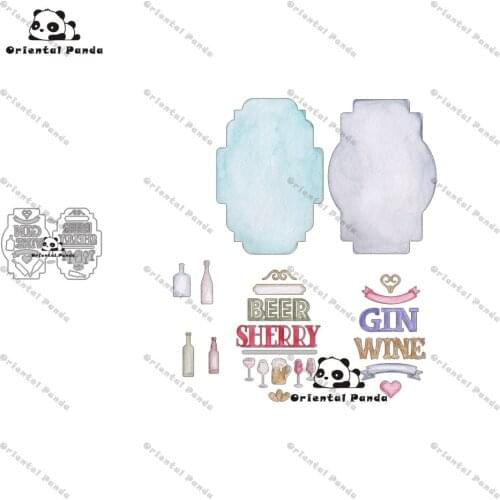 New Dies 2020 Bottle Labels Metal Cutting Dies diy Dies photo album cutting dies Scrapbooking Stencil Die Cuts stamps and dies