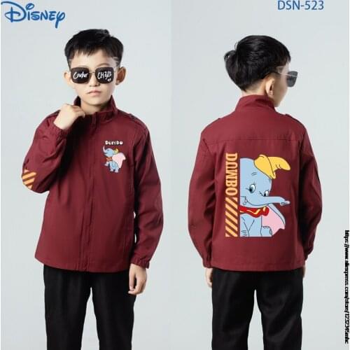 New Dumbo cartoon cute little flying elephant Kawaii Print High-end Child Clothing Jacket Boys Girls Coat Outing Clothes Jacket