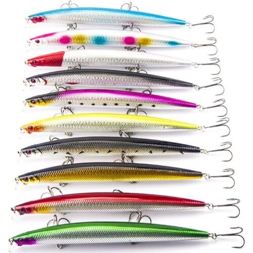 HiUmi 10 pieces of 26 g 18 cm plastic Minoan bait perch crank bait fishing tackle (7.09 inches, 0.92 ounces, 10 pieces)