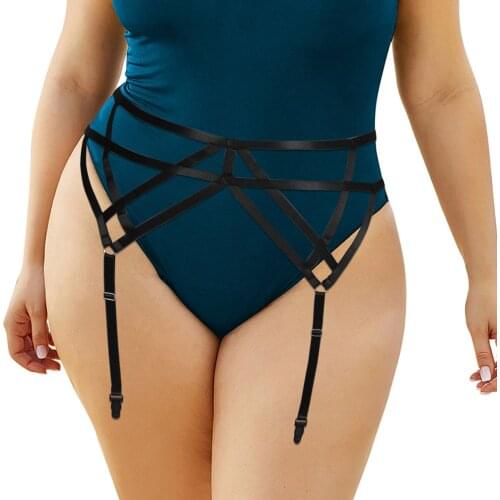 Plus Size Goth Sexy Women Punk Lingerie Strap Body Bondage Suspender Leg Harness Garter Belt Stockings Bdsm Erotic Sex Underwear