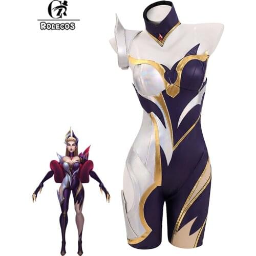 ROLECOS Game LOL Coven Evelynn Cosplay Costume Women Sexy Evelynn Costume Witch Cosplay Halloween Costumes Full Set