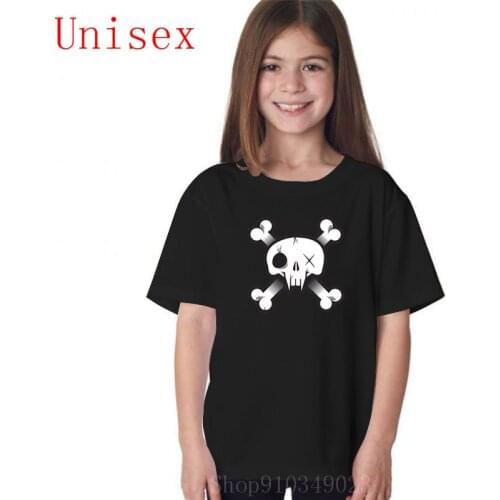 Modern Pirate Skull girls tops kids clothes teen girls clothing boy clothes size 14 or 16 boys summer clothes suitable