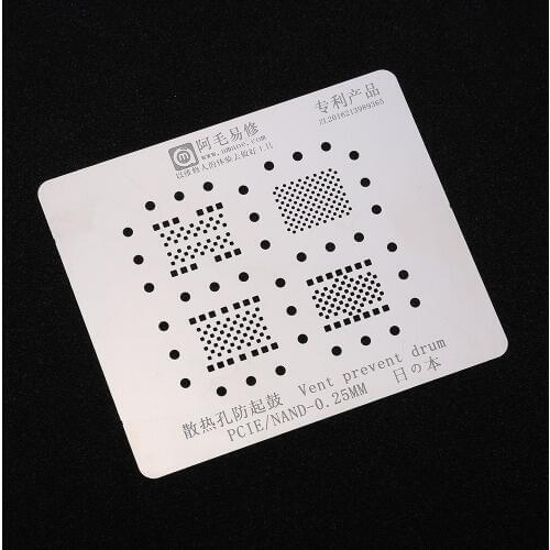 Stainless Steel BGA Stencil for iPhone PCIE NAND Hard Disk Solder Template Reballing Stencil 0.25mm Thickness