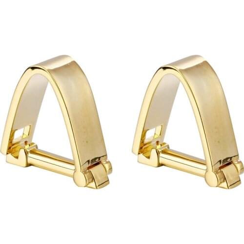 HYX Jewelry Golden snapper metal Brand Cuff Buttons French Shirt Cufflinks For Mens Fashion Cuff Links