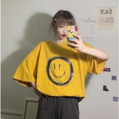 New Style Woman T-shirt Spring Summer Short Sleeve Round Neck Cotton Spandex T shirt Women Loose Women Tops