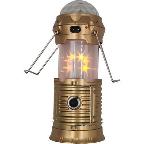 4 In 1 Solar LED Multifunctional Shining Stars Lantern Lamp Crystic Ball Stage Light Portable Recharging Portable Camping Hiking