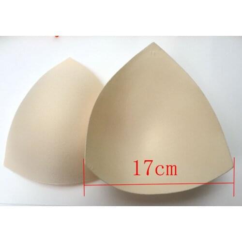 5 pair/lot foam push up bra pads 17cm big size bikini swimsuit padding inserts women intimates padded invisible removable cups