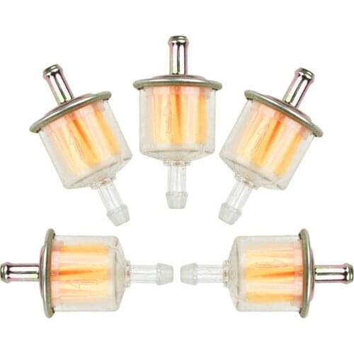 5Pcs 5/16 Inch Motorcycle Fuel Filter Petrol Gas Gasoline Liquid Oil Filters For Car Truck ATV Motorbike