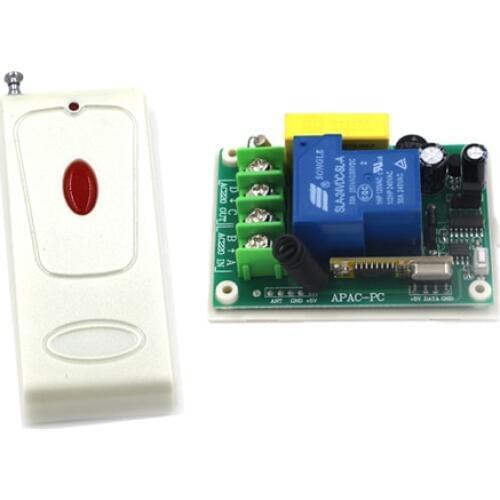 AC 220V 30A 1CH Radio Wireless Remote Control Switch 1 Transmitter+1 Receiver light Remote ON OFF Output Adjusted SKU: 5546