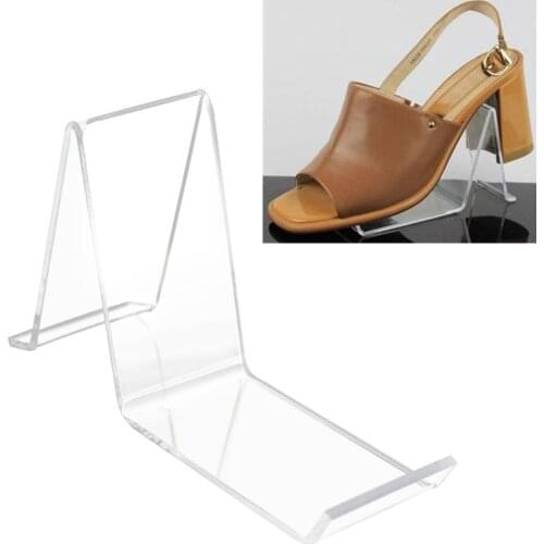 Acrylic Shoe Display Stands Rack Shop Shoe Holder Home Cabinet Wardrobe Women Man Sandal Shoes Stand Organizer Display Shelf