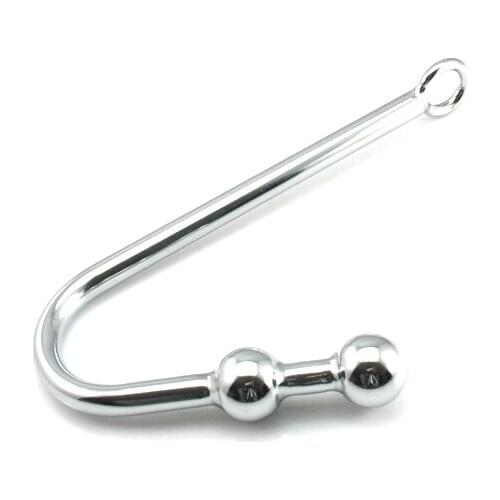 Alternative Sex Toy Steel Ring Anal Hook 2 Balls Metal Male Chastity Device Sex Products For Men Adult Sex Shop