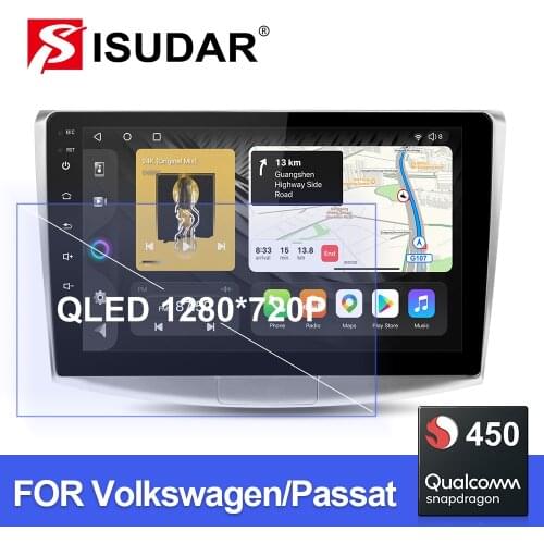 Isudar T72 4G HD 1280*720 Android 10 Auto Radio For VW/Volkswagen/Passat B7 CC B6 CANBUS Car Multimedia Carplay DSP GPS No 2DIN
