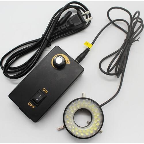 Free Shipping Microscope Adjustable LED Light Source 28MM 47MM Dual Diameter With Optical Lens