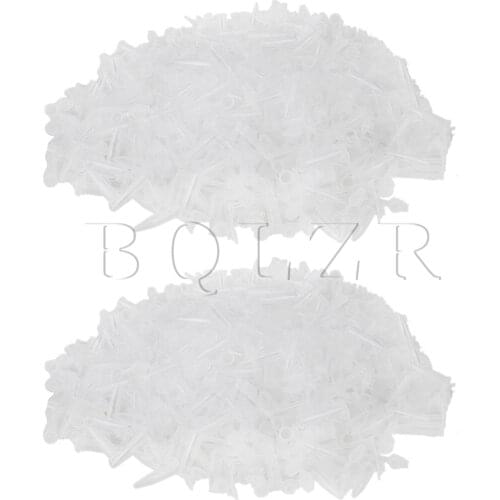 BQLZR 2000Pieces Plastic Centrifuge Tube Conical Bottom with Snap Caps 0.5ml