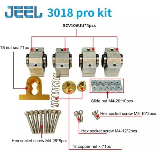 CNC 3018 Pro/ 3018 Plus X-axis Upgrade Accessories Bearing T8 Screw Used for CNC Machine Xaxis Update