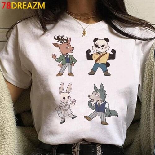 Beastars t-shirt men casual white t shirt grunge couple clothes ulzzang summer top t shirt couple clothes graphic tees women