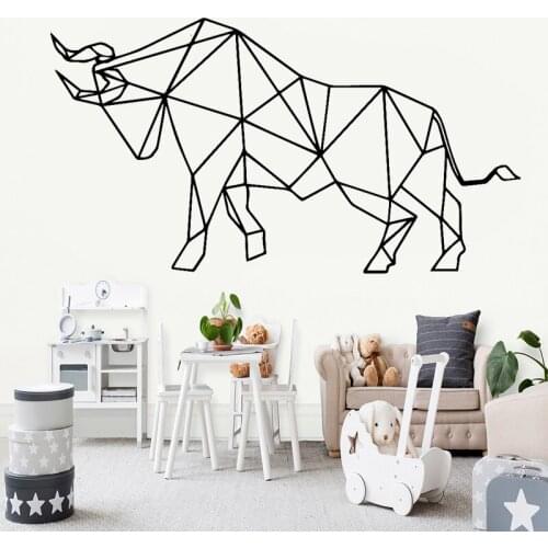 Spanish Bullfight Wall Stickers GeometricAnimals Vinyl Decal Kids Room Decoration Removable Wall Decor Abstract Art Home Decor