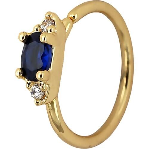 JHJT 20G Nose piercing 316L Surgical Stainless Ear Cartiliage CZ Nose Hoop Helix Body Jewelry Piercings Women Men