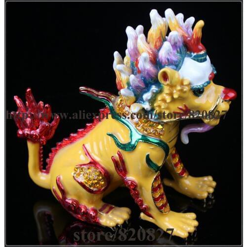 Chinese dragon trinket box Feng Shui dragon treasure jewelry box collectible fantasy dragon decoration figurine