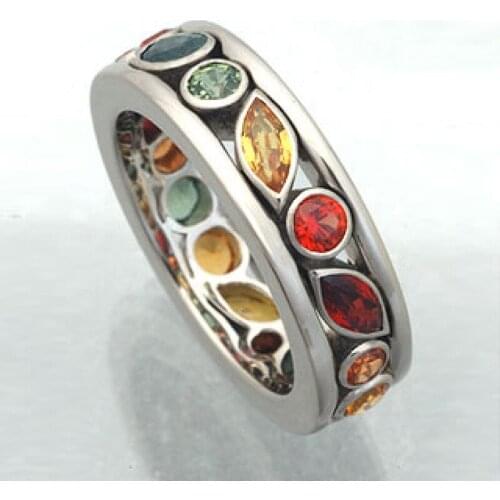 Silver Ring with Colorful Bling Zircon Stone for Women Wedding Engagement Fashion Jewelry 2021 Trend New